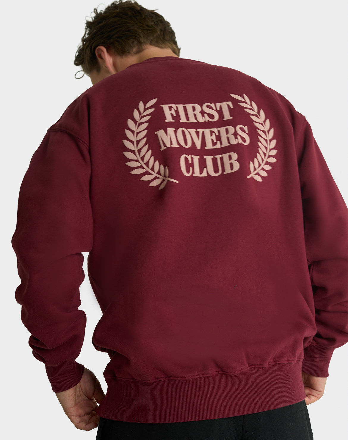 FIRST MOVERS CLUB SWEATER - Bordeaux