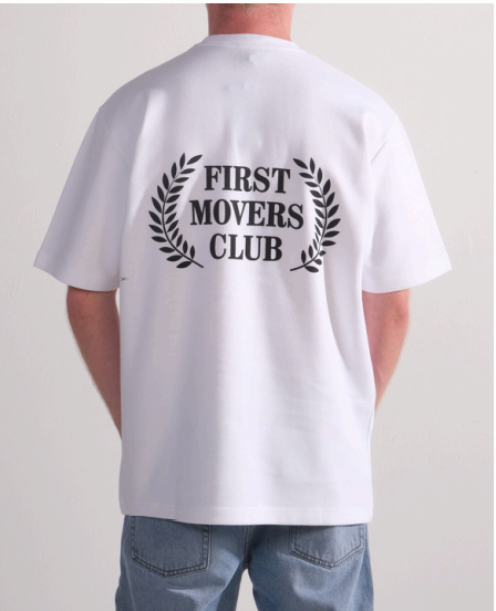 First movers club tee - Wit