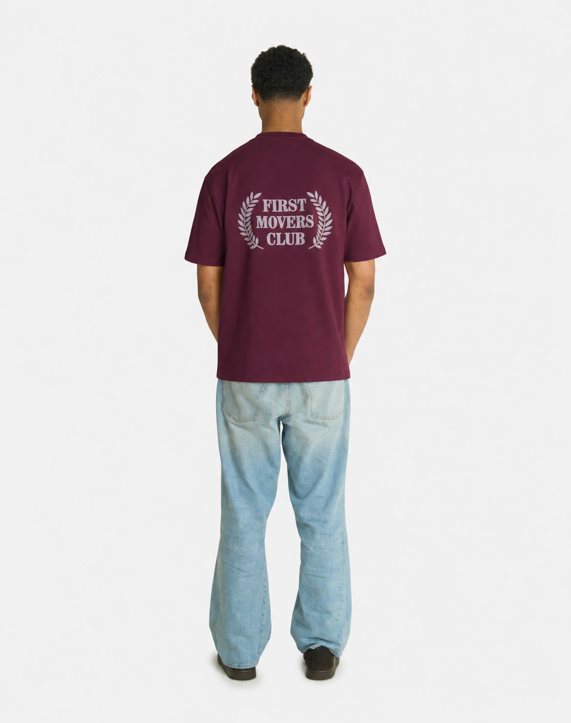 FIRST MOVERS CLUB TEE - BORDEAUX