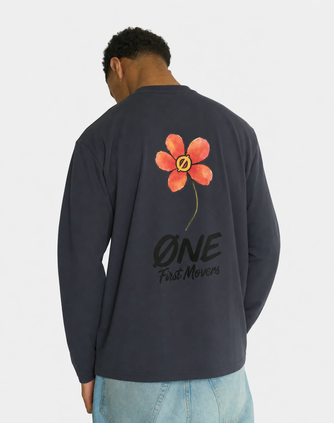 RED FLOWER LONGSLEEVE TEE