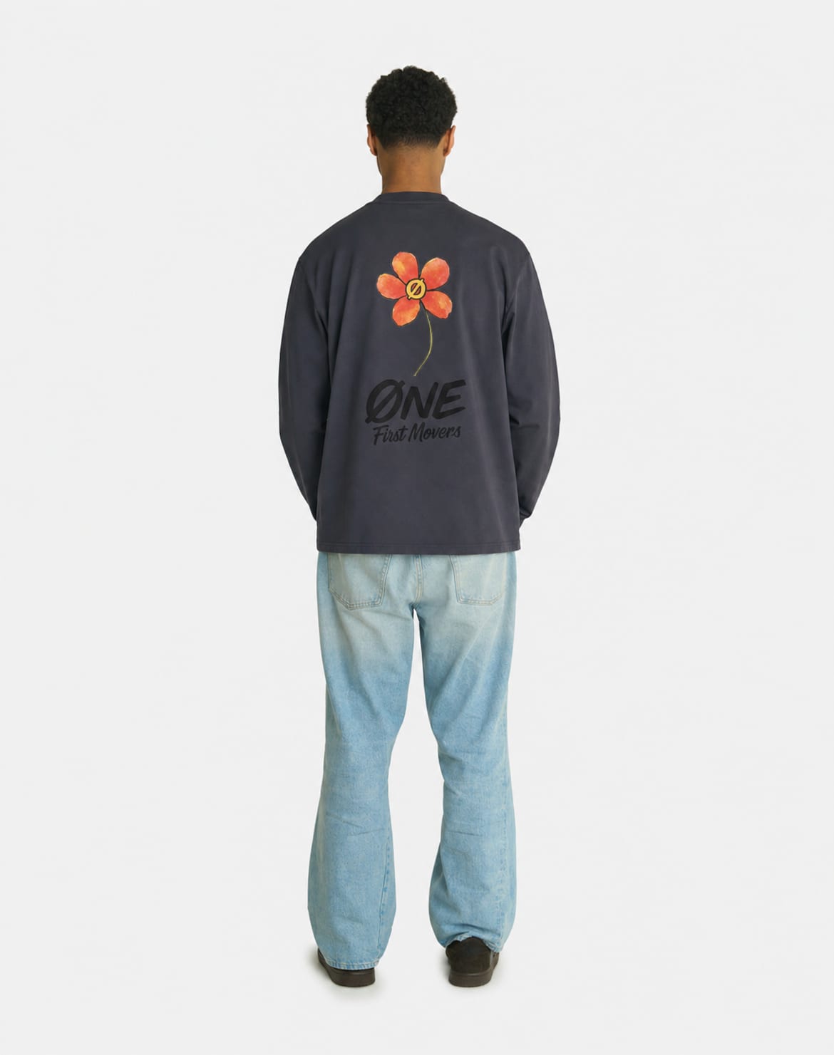 RED FLOWER LONGSLEEVE TEE