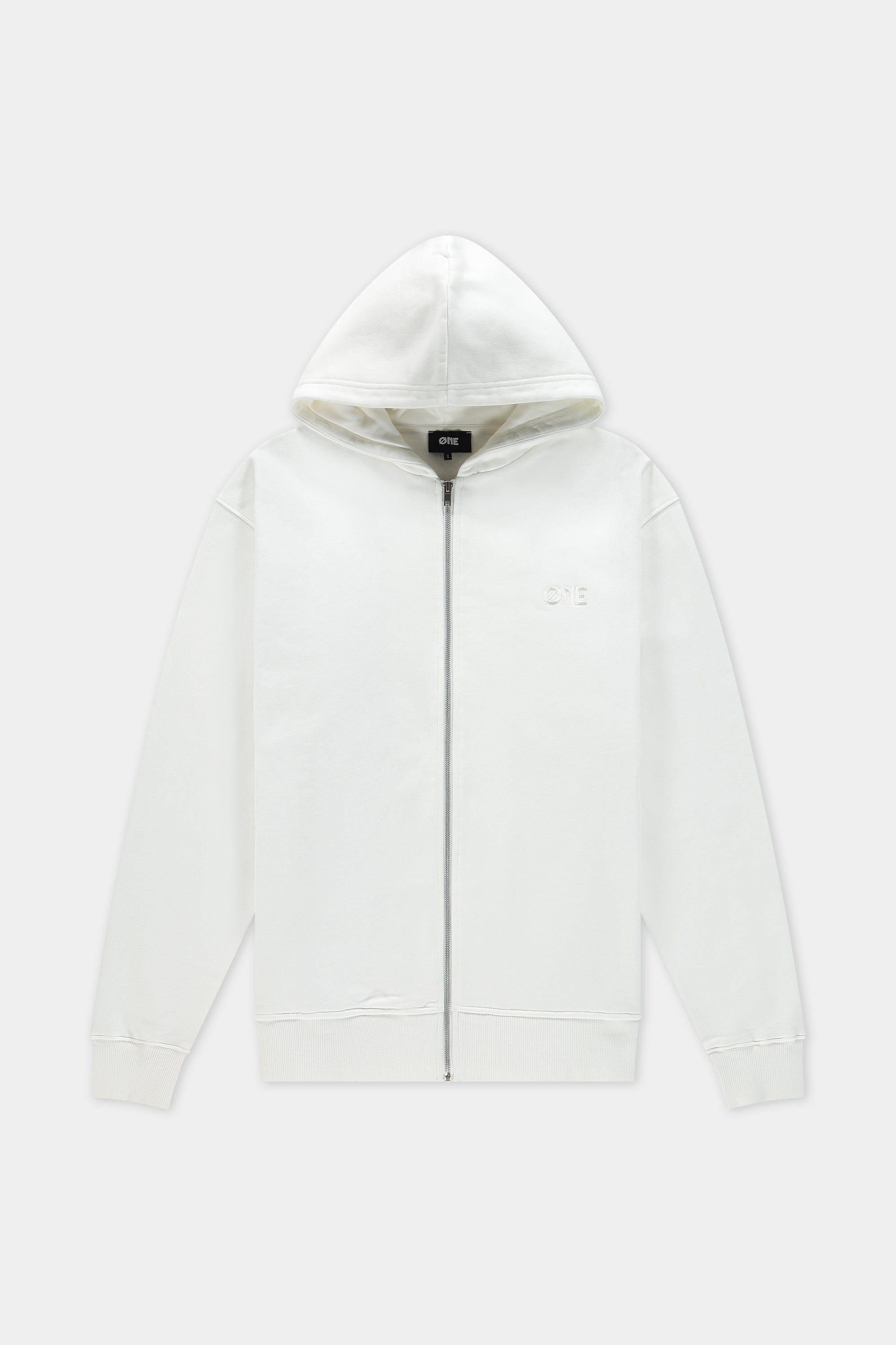 Zip Hoodie Emboridery - Off-White