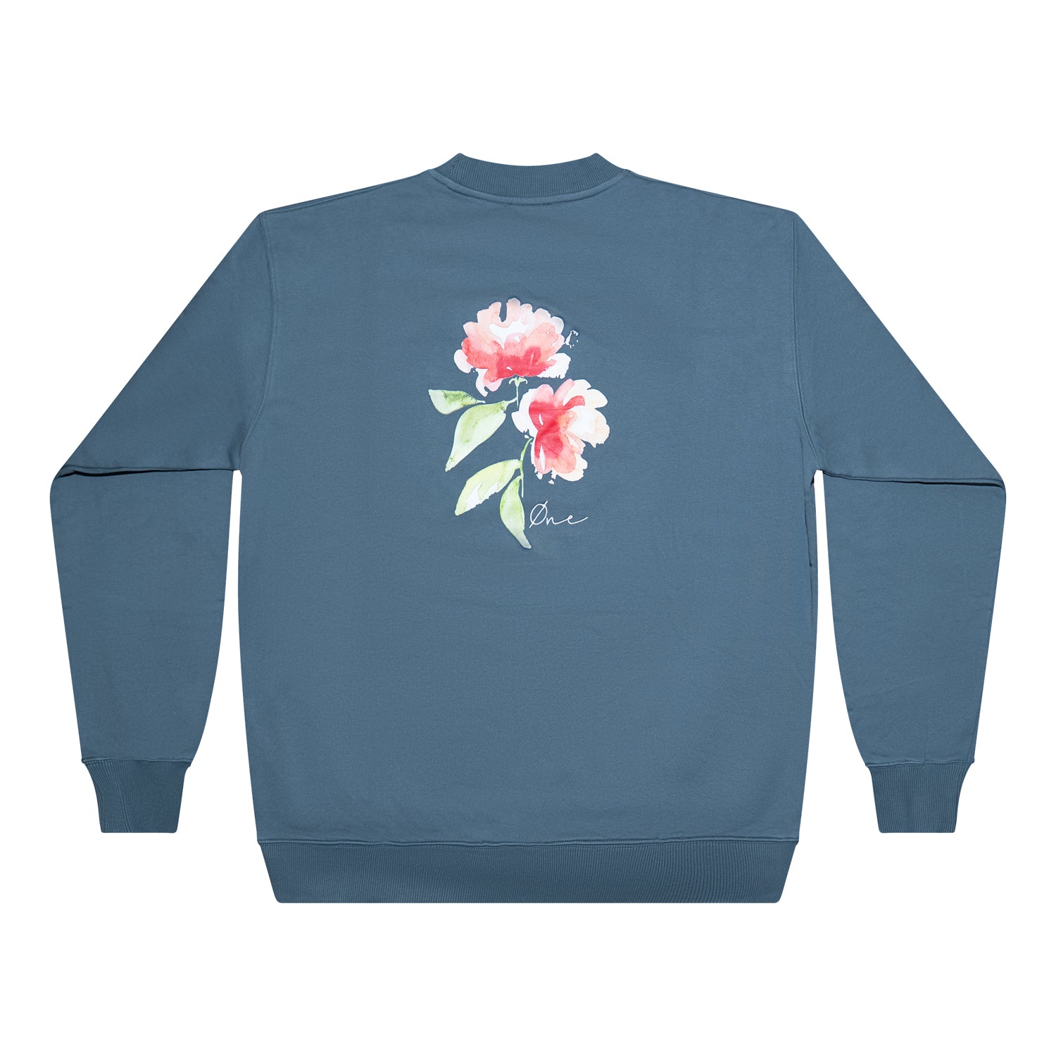 Flower paint sweater - Donkergroen