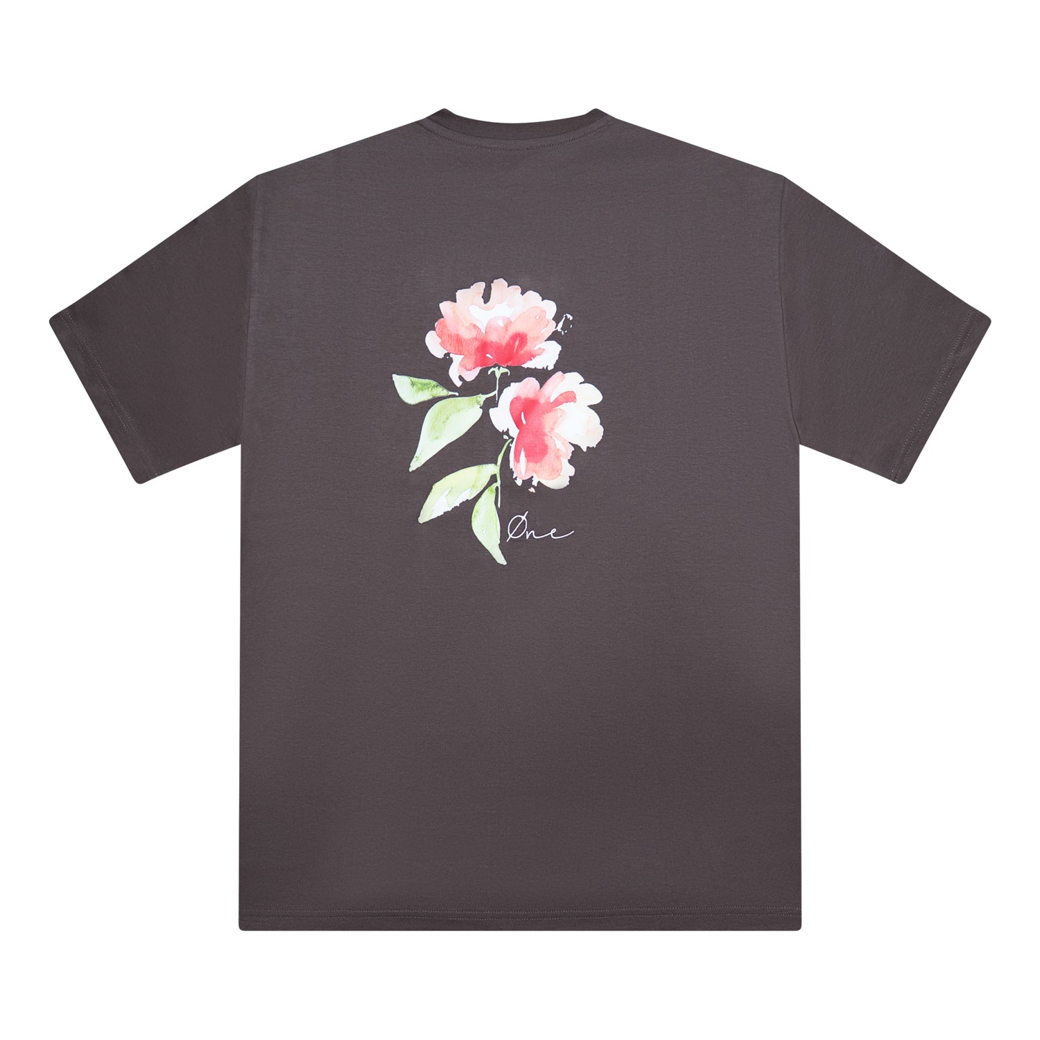 Flower paint tee - Bruin