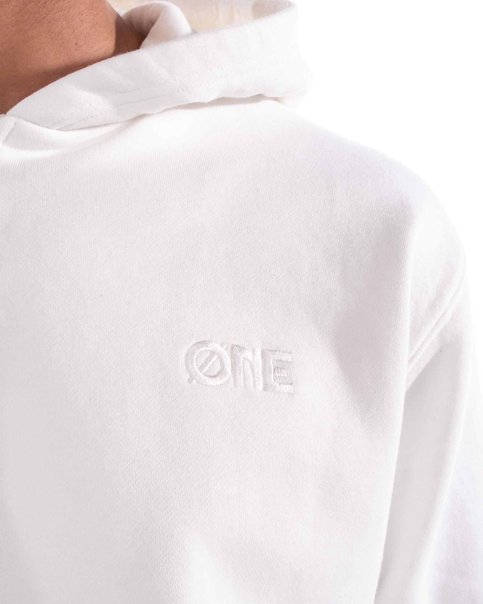 Zip Hoodie Emboridery - Off-White