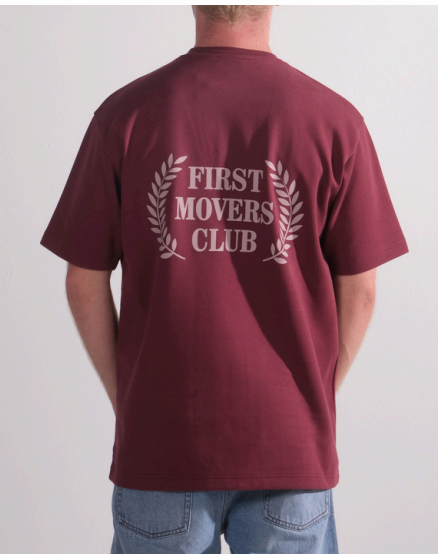 First movers club tee - Bordeaux