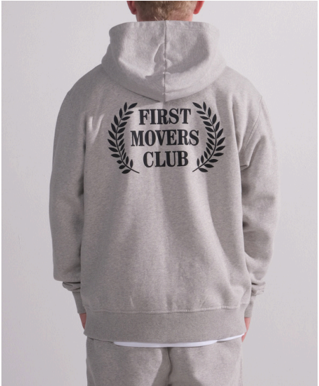 First movers club zip hoodie - Grijs