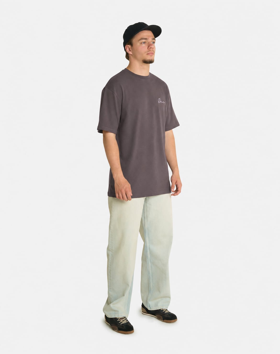 FLOWER PAINT TEE - BROWN
