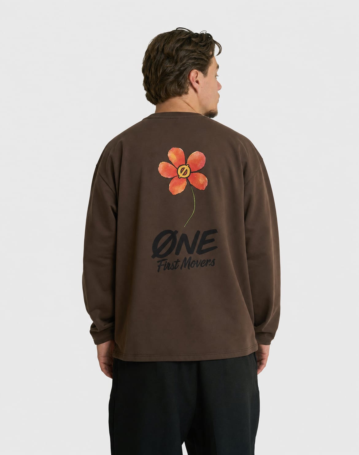 RED FLOWER LONGSLEEVE TEE