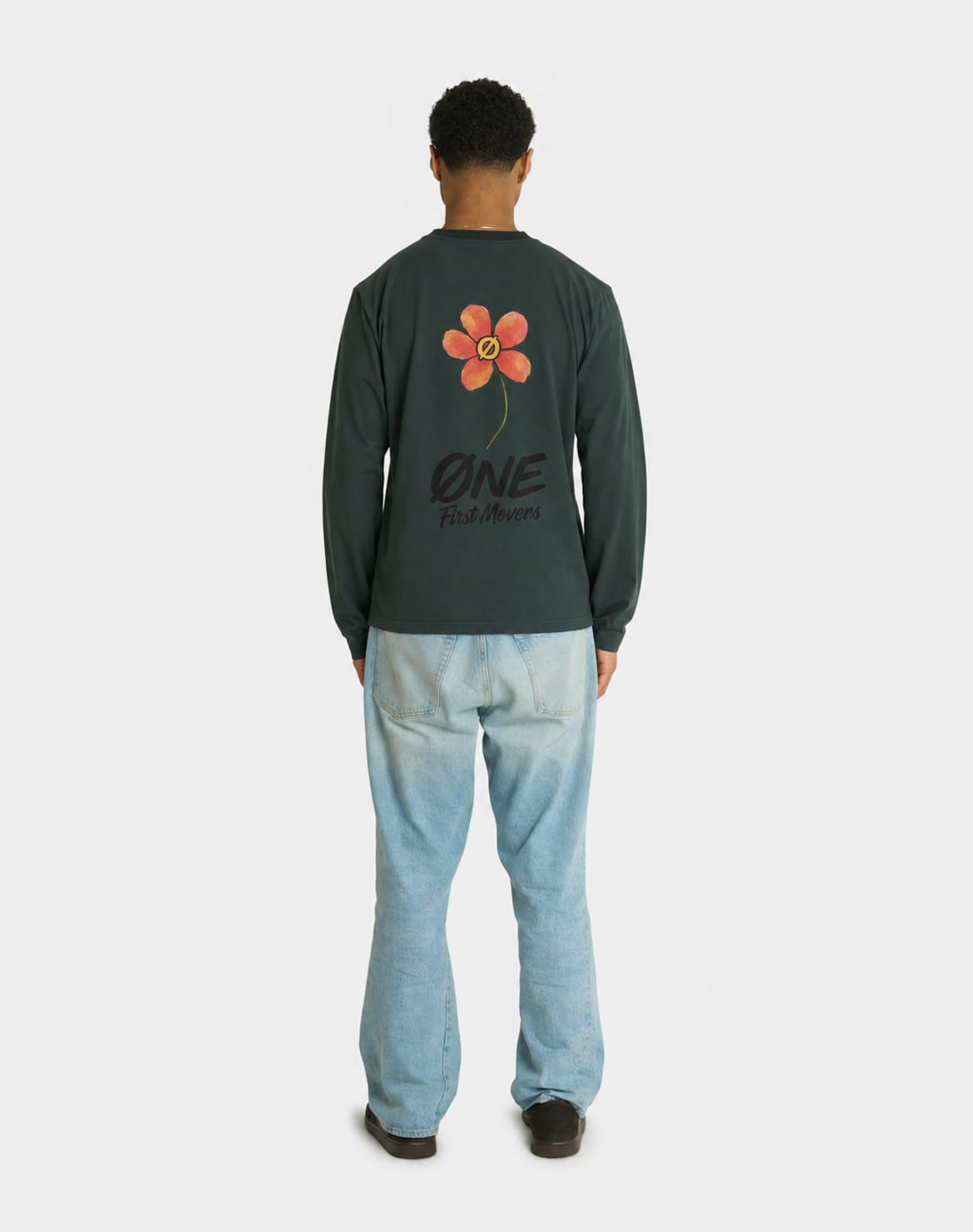 RED FLOWER LONGSLEEVE TEE