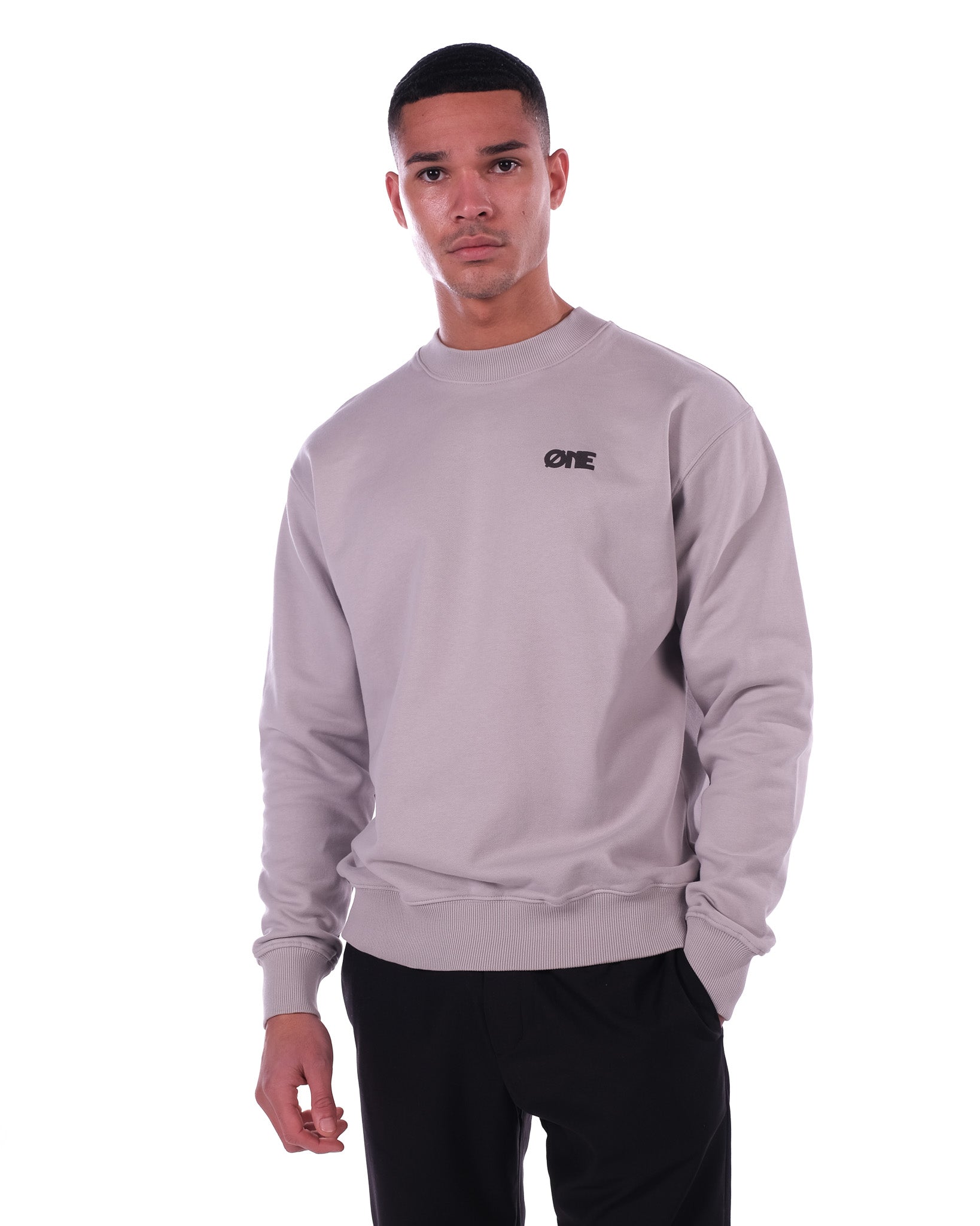 Puff Logo front/back Sweater - Grijs