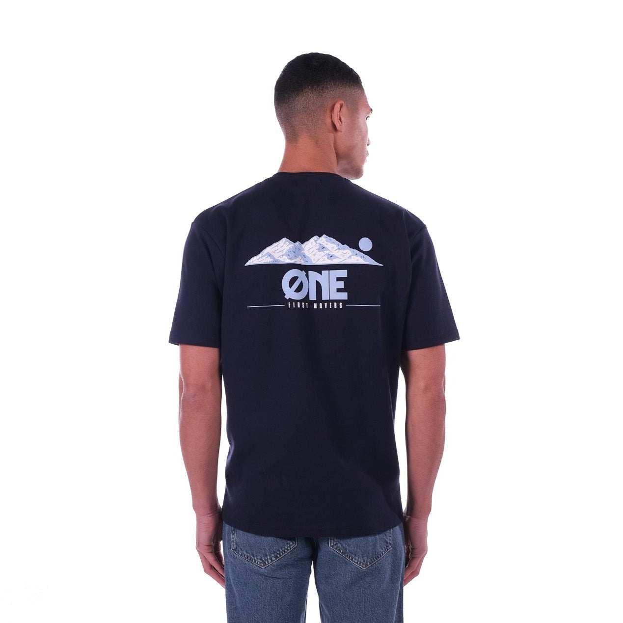 Mountain Backpiece Tee - Navy