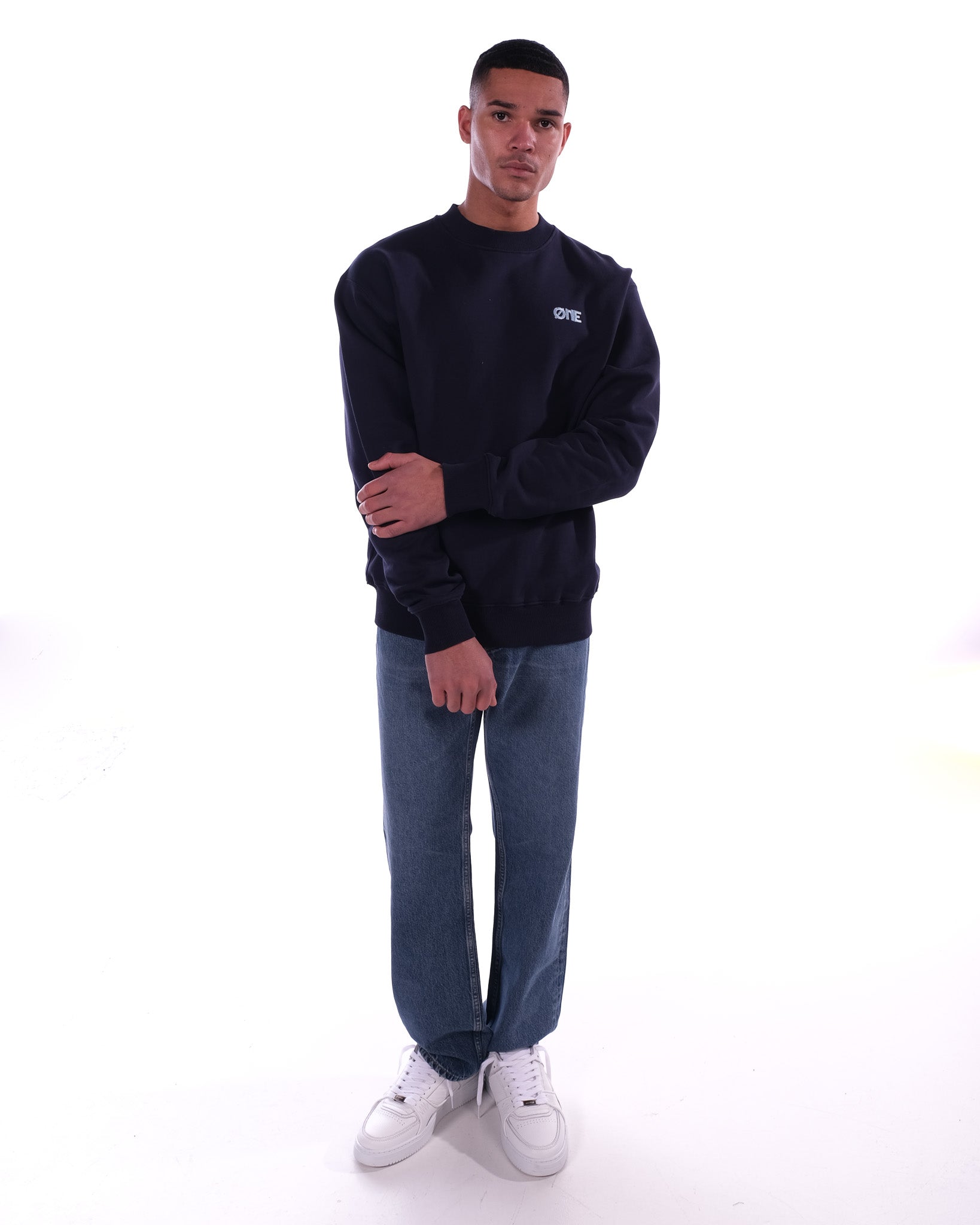 Sweater Embroidery - Navy