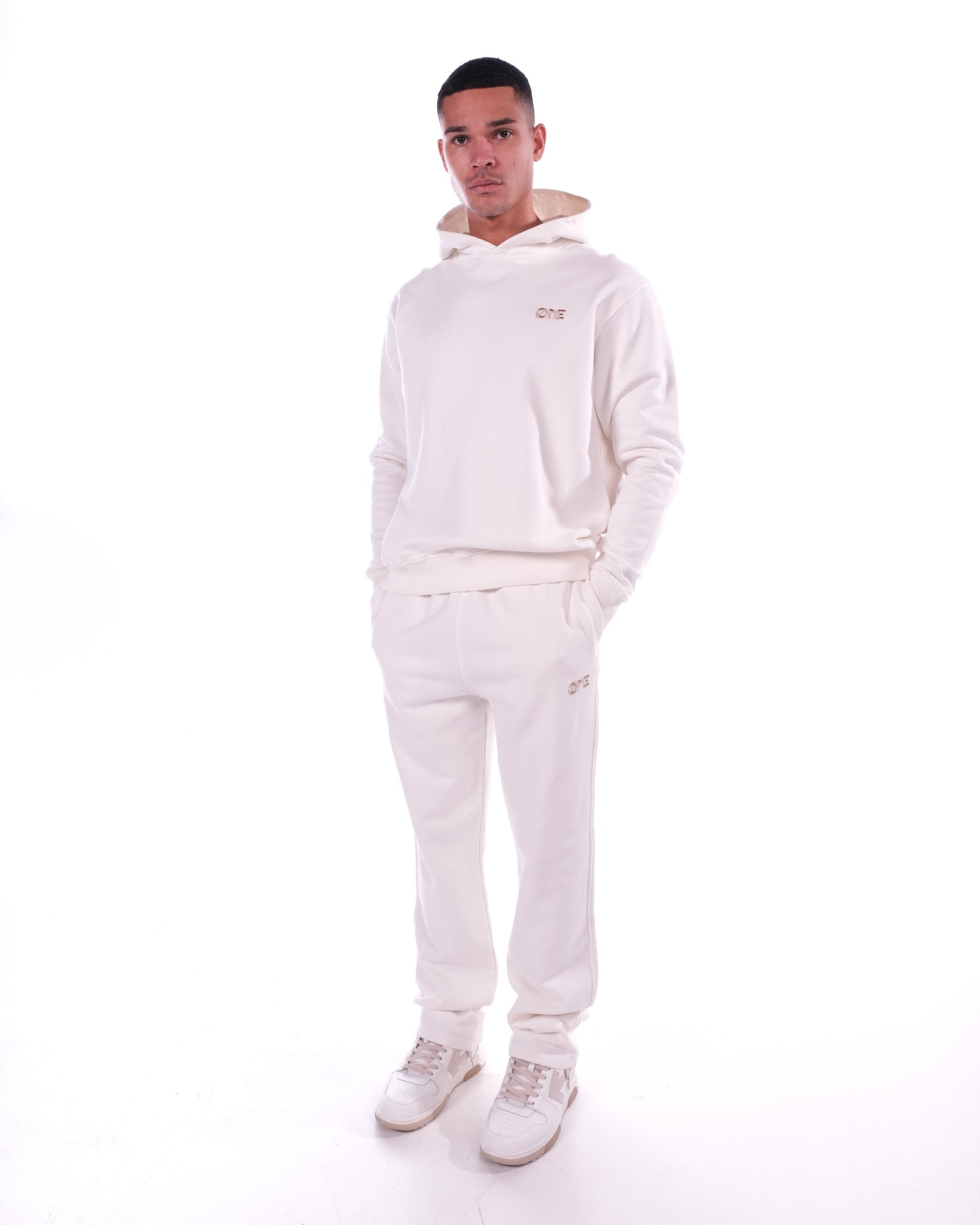 Embroidery Logo Hoodie - Off-White